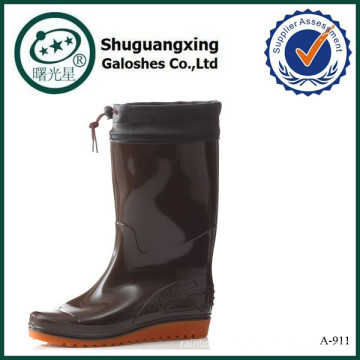 men's rubber boots with fur A-912